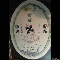 tableau broderie  loge maçonnique? alchimie
