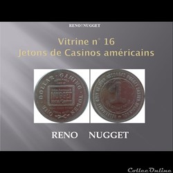 jeton  de casinos   vitrine 16