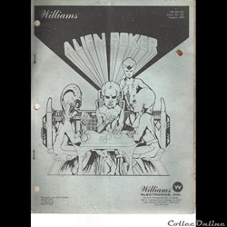 manuel flipper WILLIAMS ALIEN POCKER plans électrique et électroniques,