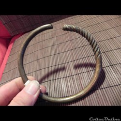 collier cuivre jaune manille-monnaie