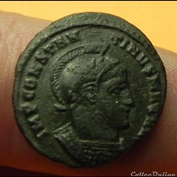 Constantin Ie GRAND VICTORIAE LAETAE PRINC PERP/ VOT nummus