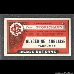 ancienne étiquette de Produit pharmacieutique année 50