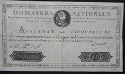 assignat 50 livres 29 septembre 1790