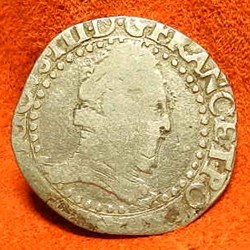 Henri III 1/2 franc au col plat