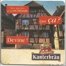 sous bock  de bière Kanterbäu