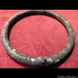 bracelet verre torsadé noir