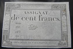 ASSIGNAT 100 FRANCS 18 NIVOSE L'AN 3