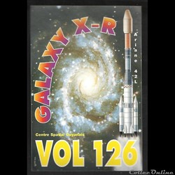 AUTOCOLLANT   ARIANESPACE  KOUROU  VOL N°126  GALAXY  XR