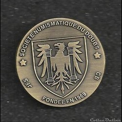 Besançon  médaille nominative servant de jeton de présence pour l'AG  2015