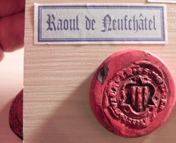 RAOUL DE NEUFCHATEL , contre- sceau  copie