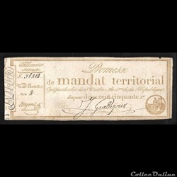 mandat territorial 250 francs l'an 4 de la République
