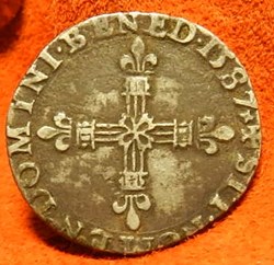 Henri III 1/4 écu     1587 G