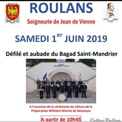 défilé et aubade du BAGAD St Mandrier le 1 Juin 2019 à Roulans 25640