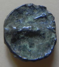 potin Turons à la tête diabolique. monnaie d'inspiration lunaire