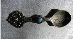 Cuillère Tibet  Népal, Argent et Turquoise