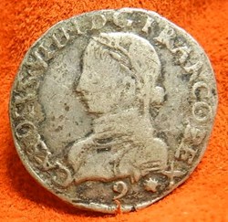 Charles IX 1560 demi teston Rennes 9