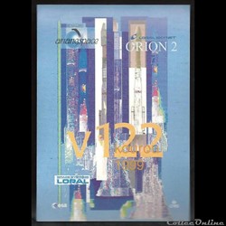 AUTOCOLLANT   ARIANE  KOUROU  VOL N°122 satellite  Orion2