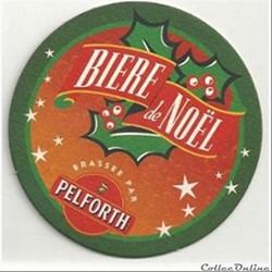 sous bock  de bière de Noël  Pelfortt