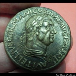 Faux moderne Vitellius sesterce