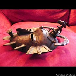 masque de bronze Sénoufo   kpeliye, (Côte d'Ivoire)