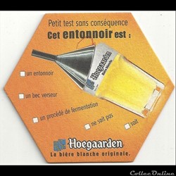 sous bock  de bière Hoegaarden