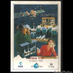 ARIANE 1989  KOUROU    VOL N°32  satellite  OLYMPUS 1