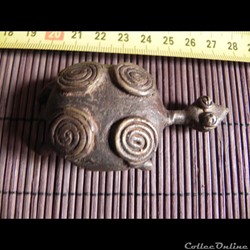 poids à or  forme figurative  Akan  tortue
