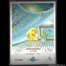 ARIANESPACE  KOUROU  VOL N° 103 satellite  J O SAT  1997