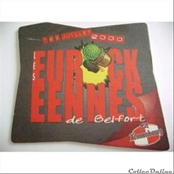 sous bock  de bière Eurokéenne  de Belfort 2000
