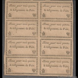 planche de 8 bons pour 3 quarta de kilogramme de pain