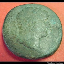 Hadrianus sesterce d' HADRIEN à la grosse tête