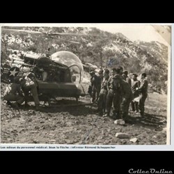 évacuation d'un blessé guerre de Corée 1952