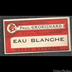 ancienne étiquette de Produit pharmacieutique année 50 BESANCON
