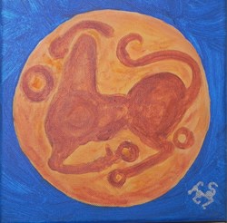 potins Séquanes .peinture acrylique sur toile