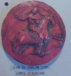 JEAN DE CHALON 1286 comte d'Auxerre
