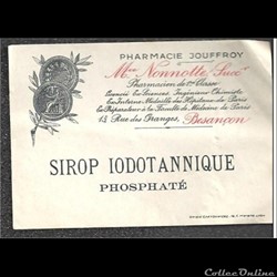 ancienne étiquette de Produit pharmacieutique année 50 BESANCON