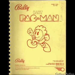 manuel flipper pinball PAC MAN BALLY 1982