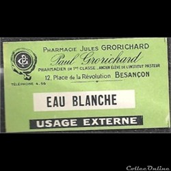 ancienne étiquette de Produit pharmacieutique année 50 BESANCON