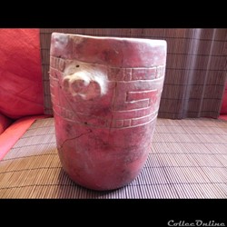 vase cylindrique, TERRE CUITE