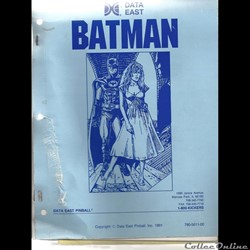 Manuel Flipper Data East Batman Pinball 1991 en anglais)