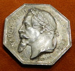jeton octogonal Napoléon III Doubs