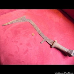"épée faucille" POTO du CONGO Couteau de type faucille Banda, Zaïre/Congo