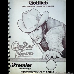 manuel d'instruction pour flipper cueball wizard - année N° 1992 : gottlied, the premier