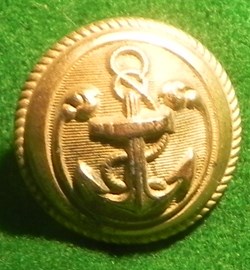 Bouton ancre de forme ronde, dite "bouclier" d'officier de marine