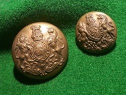 2 boutons officier état major anglais 2éme guerre.