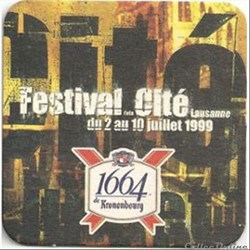 sous bock  de bière 1664 Lausanne 1999