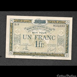 1 franc régie des chemins de fer