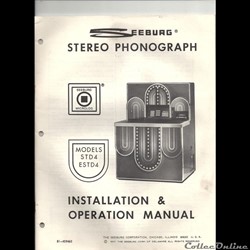 manuel service jucke box SEEBURG STD4 ESTD4 PHONOGRAPH
