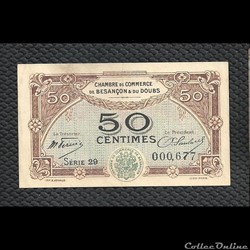 50 centimes Besançon chambre de commerce