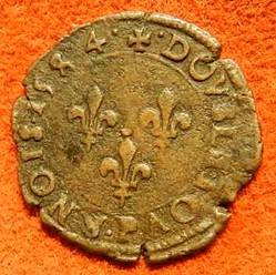 Henri III 1584 double tournois DIJON